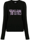 VERSACE JEANS COUTURE LONG-SLEEVE LOGO JUMPER