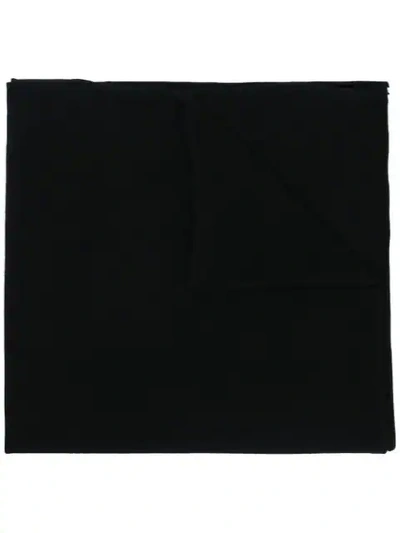 Allude Fine Knit Scarf In Black