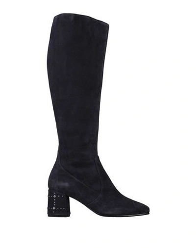 Adele Dezotti Knee Boots In Dark Blue