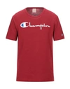 Champion T-shirts In Brick Red