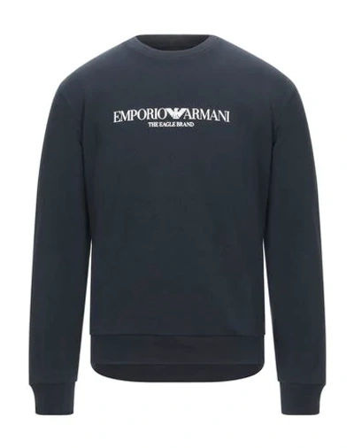 Emporio Armani Sweatshirts In Blue