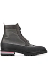 THOM BROWNE LONGWING VULCANISED PEBBLED BOOTS