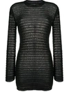 SAINT LAURENT SEMI-SHEER KNIT DRESS