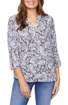 Curves 360 By Nydj Perfect Blouse In Floral Cosmos