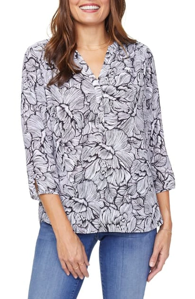 Curves 360 By Nydj Perfect Blouse In Floral Cosmos