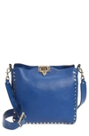 VALENTINO GARAVANI SMALL ROCKSTUD LEATHER HOBO,UW2B0940VSF