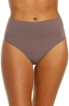 Yummie Liliana Comfortably Curved Shaping Thong In Sparrow