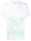 OFF-WHITE T-SHIRT MIT INSEL-PRINT