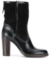 CHLOÉ LEATHER HIGH HEELED BOOTS