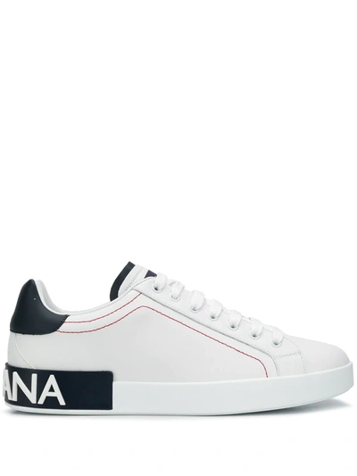 Dolce & Gabbana Classic Portofino Trainers In White ,blue