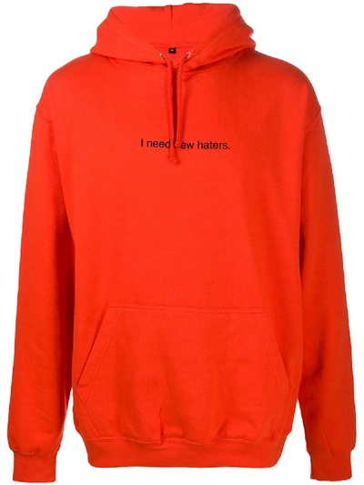 Famt I Need New Haters Print Oversized Hoodie In Red