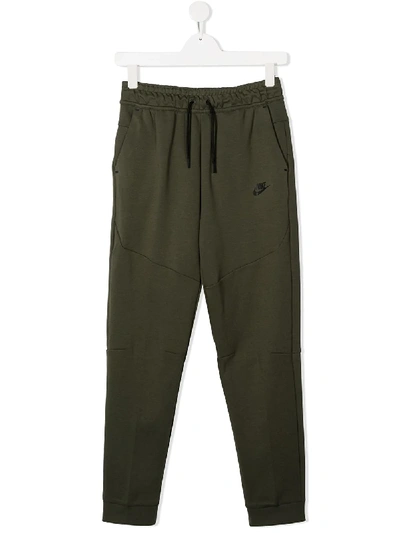 Nike Kids' Swoosh Logo Track Trousers In Green