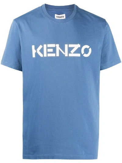 Kenzo Logo-print Short-sleeve T-shirt In Blue