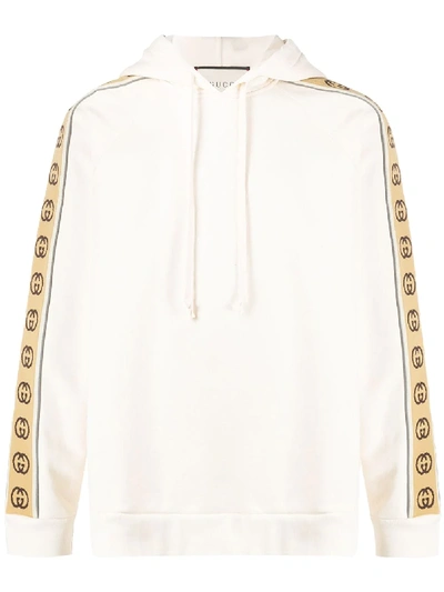 Gucci Interlocking G Stripe Hoodie In Neutrals ModeSens