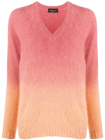 Roberto Collina Long-sleeve Knitted Top In Pink