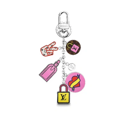 Pre-owned Louis Vuitton  Bag Charm And Key Holder Monogram Stories Multicolor