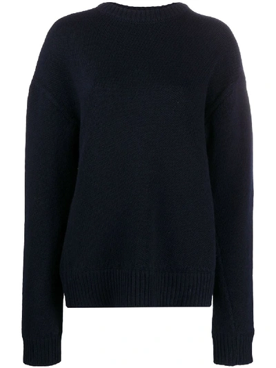 Jil Sander Chunky Knit Jumper In Blue