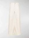 Attico Hoch Sitzende Schlagjeans In White