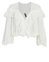 NIGHT NIGHT BY JONATHAN SIMKHAI RUFFLED CHIFFON BLOUSE,060053203674