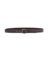 Dolce & Gabbana Leather Belt In Dark Brown