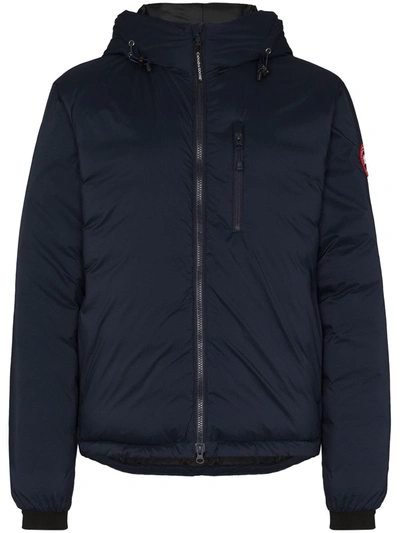 Canada Goose Lodge Hoody Jacket Atlantic Navy In Blue