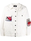 Duoltd Patchwork Denim Jacket In White