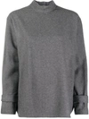 Jejia Buttoned-back Shirt In Grey