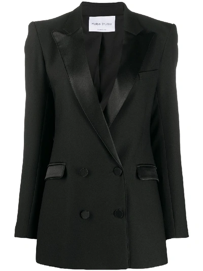 Hebe Studio Double Breasted Blazer In Black