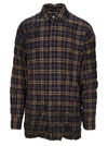PALM ANGELS PALM ANGELS ROUND LOGO CHECKED SHIRT