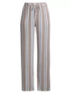 Hanro Sleep & Lounge Striped Pajama Bottoms In Marble Stripe