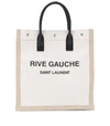 SAINT LAURENT Linen Logo Tote Bag