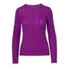 Ralph Lauren Cable-knit Cashmere Sweater In Lux Bright Purple
