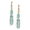 Lauren Ralph Lauren Stone Drop Earrings In Gold/blue