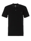 Alexander Mcqueen Seal Logo-embroidered Polo Shirt In Black