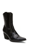 Coconuts By Matisse Bambie Western Boot In Black Faux Leather