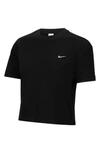 Nike Lab Nrg Crop Cotton T-shirt In Black/ White