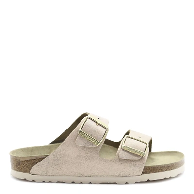 Birkenstock Arizona Sandals In Pink Washed-effect Suede Leather