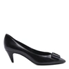 SAINT LAURENT ANAÏS BOW PUMPS IN SMOOTH LEATHER,630886 1ZJ101299