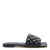 BOTTEGA VENETA QUILTED SQUARE-TOE SANDALS,11479145