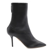 AQUAZZURA SAINT HONORE BLACK LEATHER BOOTS,11479138