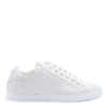 FENDI WHITE NAPPA SNEAKERS WITH EMBOSSED LOGO,11479132