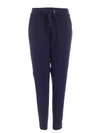 LE TRICOT PERUGIA BLUE PANTS FEATURING KNITTED DETAIL