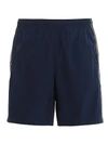 Alexander Mcqueen Swim Trunks With Logo In Blue