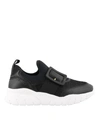 BALLY BLACK BRINELLE trainers WITH MATTE BUCKLE