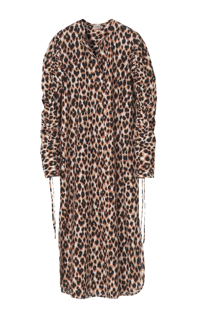 By Malene Birger Ditta Cotton Leopard Print Dress In Animal