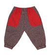 GUCCI BABY HOUNDSTOOTH COTTON PANTS,P00498741