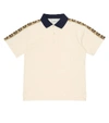 GUCCI STRETCH-COTTON PIQUÉ POLO SHIRT,P00498799