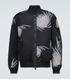 Undercover Floral-print Zip-up Bomber Jacket In Black