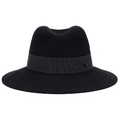 MAISON MICHEL HENRIETTA WOOL FELT FEDORA,P00475996