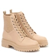 Gianvito Rossi Martis 40 Leather Ankle Boots In Beige
